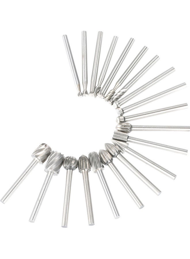 طَقم 20 شوكة دوارة تعمل بالتحكم الرقمي بالكمبيوتر فضي - Image 5