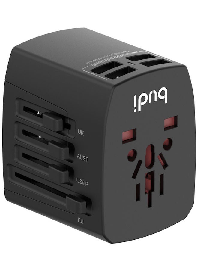 budi - Global Travel Charger Black - Image 1