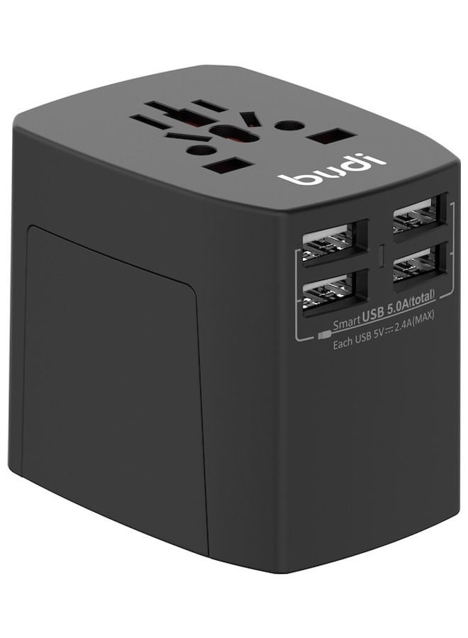 budi - Global Travel Charger Black - Image 1