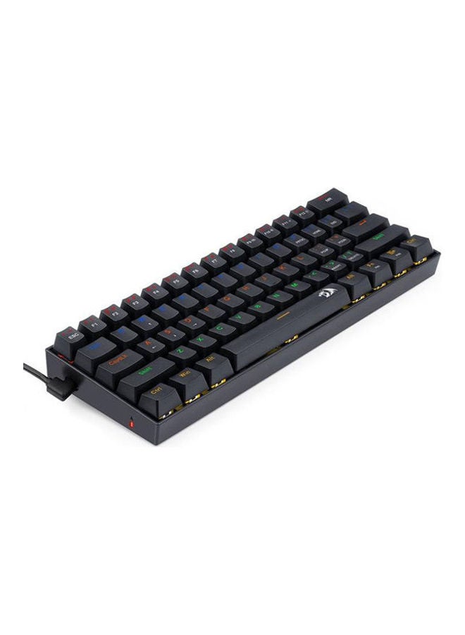 REDRAGON - Redragon K606 LAKSHMI 60% Mechanical Gaming Keyboard - (BROWN Switch) - Rainbow LED Backlighting - 61 KEYS - Detachable Cable - Black - Image 1