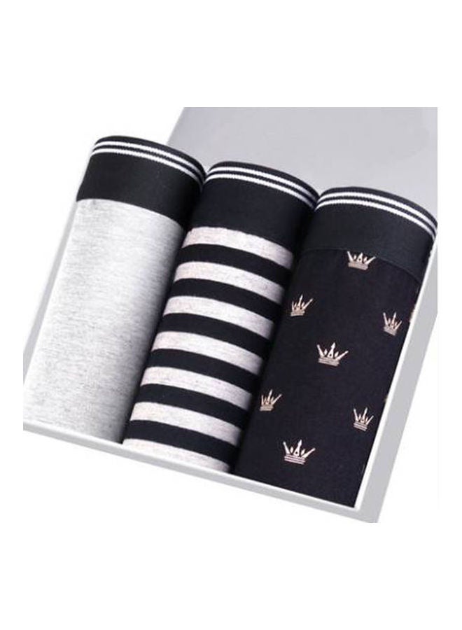 3 Pack Of Comfortable Briefs Black/Grey/White  - Image 1