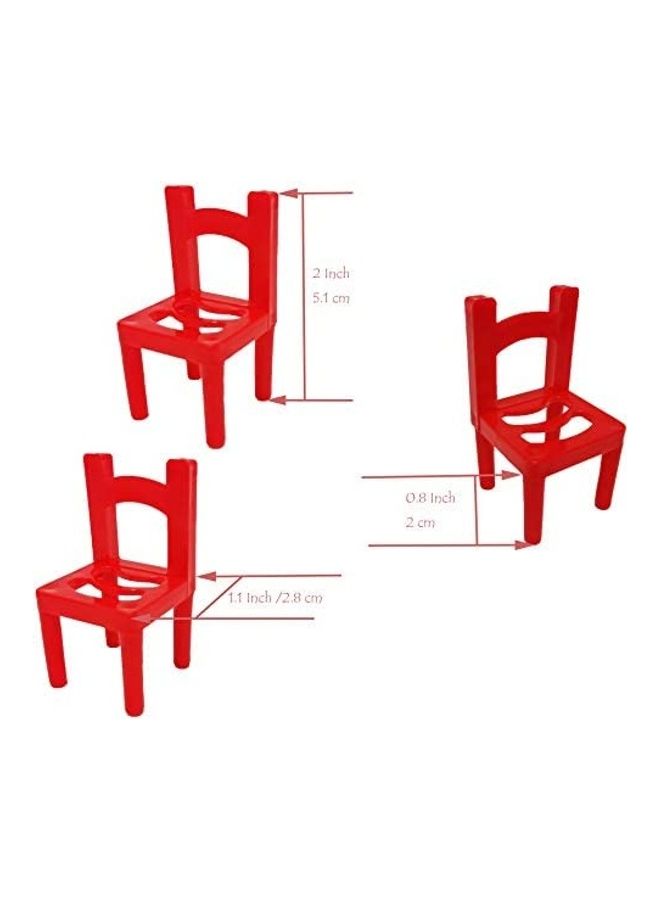 18-Piece Mini Environmentally Friendly Plastic Chair Stacked High Table Game  - Image 2