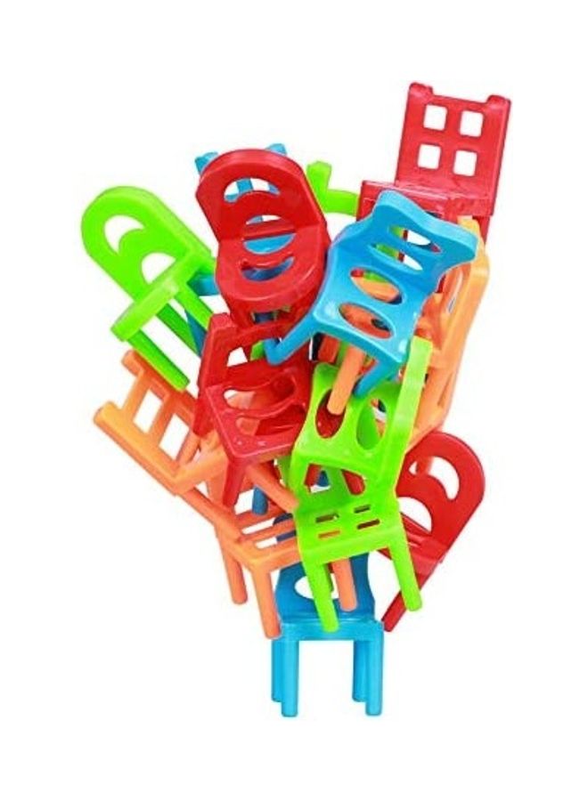 18-Piece Mini Environmentally Friendly Plastic Chair Stacked High Table Game  - Image 1