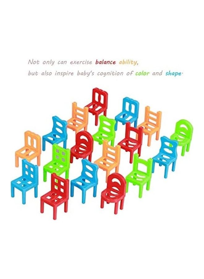 18-Piece Mini Environmentally Friendly Plastic Chair Stacked High Table Game  - Image 3