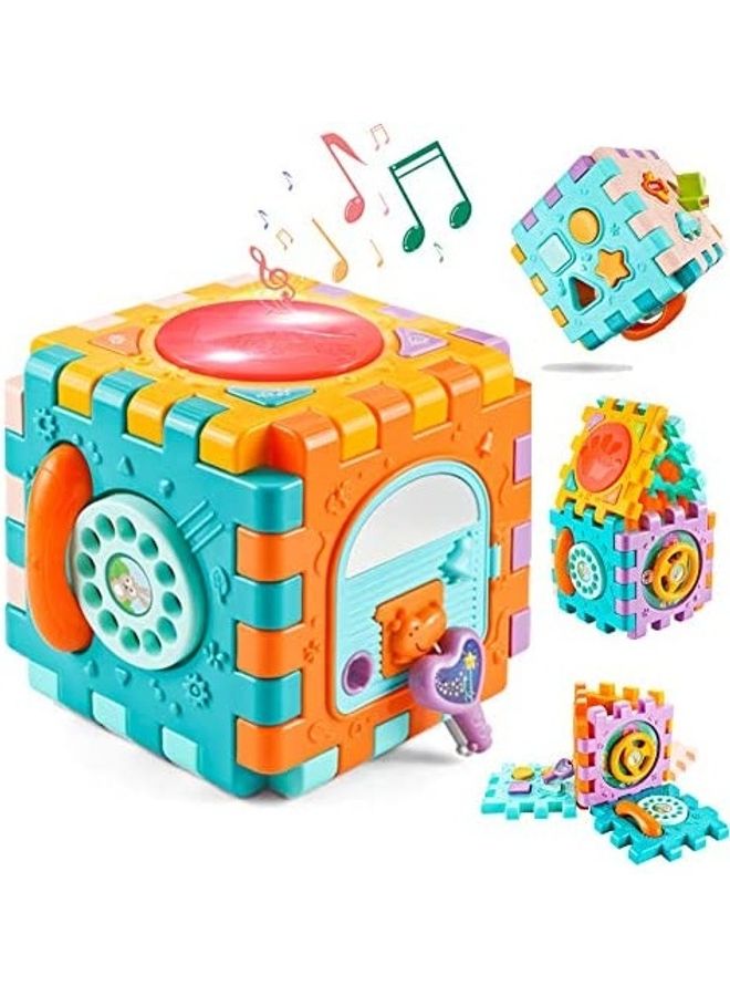 6 In 1 Toys Drum Set For Sort And Discover Activity Cube  - Image 1