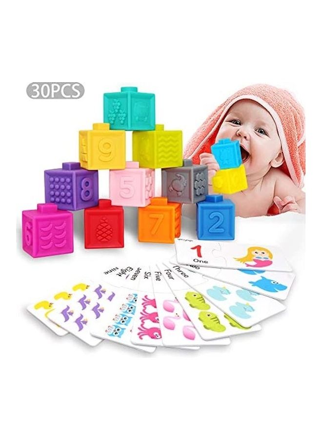 30-Piece Stacking Building Blocks Toy Kids  - Image 1
