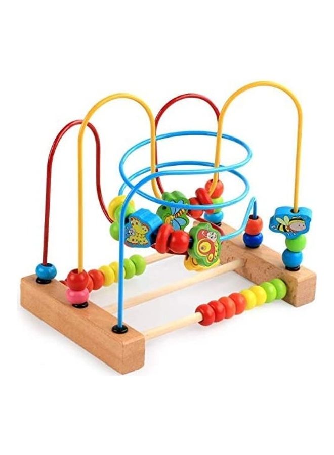 Wooden Slide Bead Maze Colourful Toddler Toy - Image 1