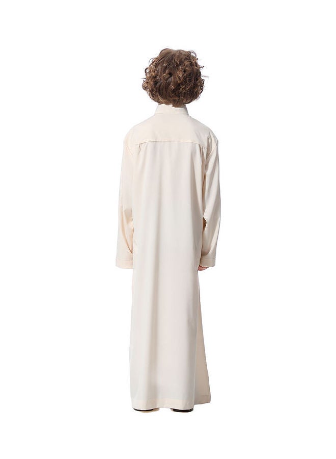ماركة غير محددة فستان كورتا كاجوال بأكمام طويلة بيج  - Image 5