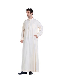 Generic Long Sleeve Casual Kurta Beige  - Image 4