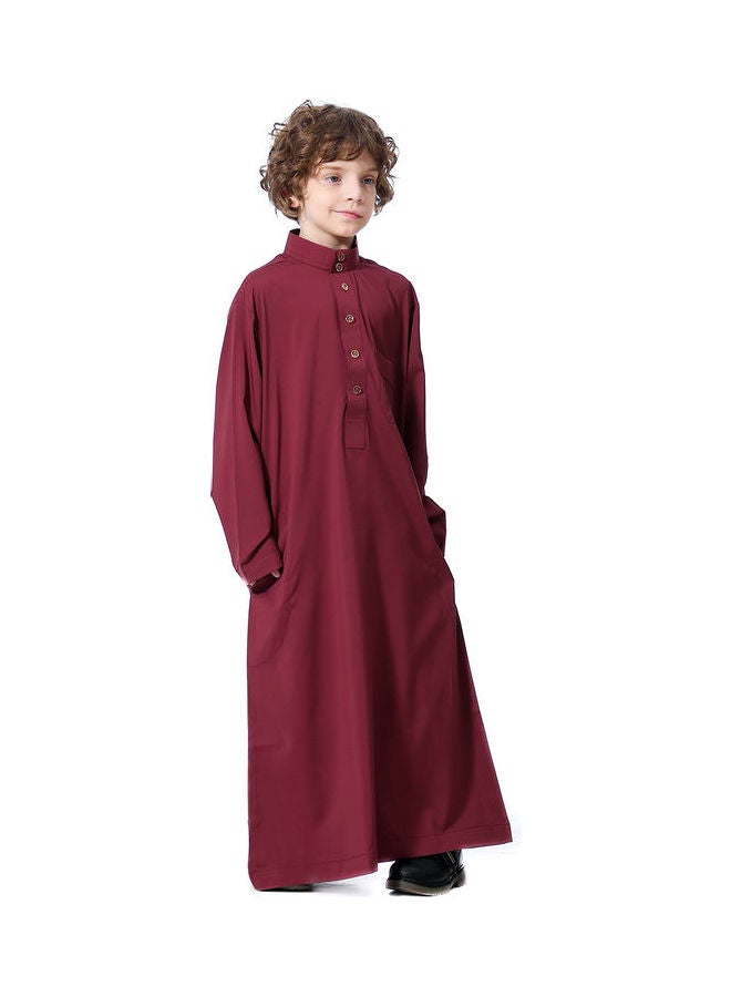 ماركة غير محددة فستان كورتا كاجوال بأكمام طويلة أحمر  - Image 5