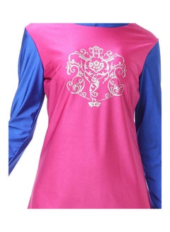 Generic Sun Protection Casual Burkinis Set Pink/Blue  - Image 5