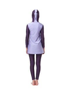 Generic Sun Protection Casual Burkinis Set Grey/Purple  - Image 2