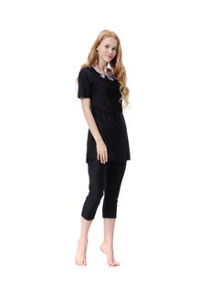 Generic 3-Piece Anti-Exposure Swimwear Set Black  - Image 3