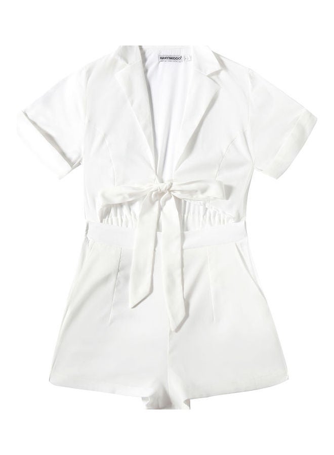 Generic - One-Piece Short Sleeve Robe White - Image 1