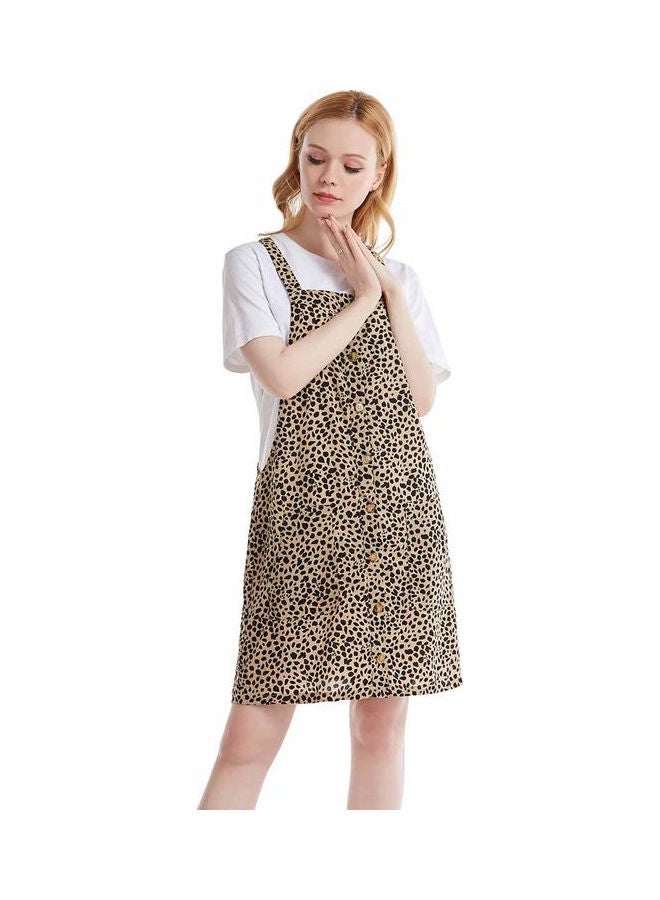 Printed Casual Skirt Beige/Black  - Image 4