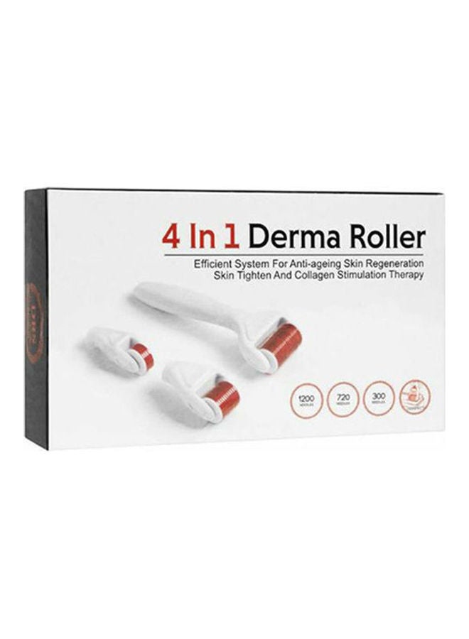 4 in 1 Roller Set Titanium Micro Needles with Travel Case White - Image 1
