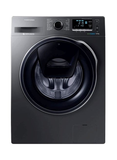 9 Kg Front Load Washing Machine With AI Control, 1400 RPM With Ecobubble Technology, 15 Quick Wash WW90T554DAN Dark Grey/Black