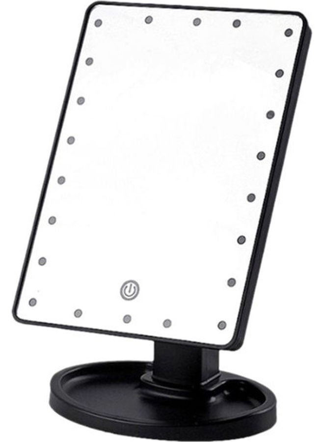 Makeup Mirror With LED Lights Black 27x17cm - Image 1