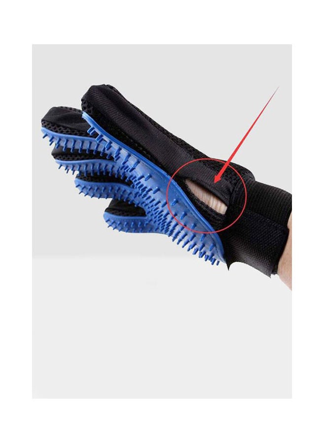 فرشاة على شكل قفاز للاستخدام مع القطط والكلاب أزرق - Image 3