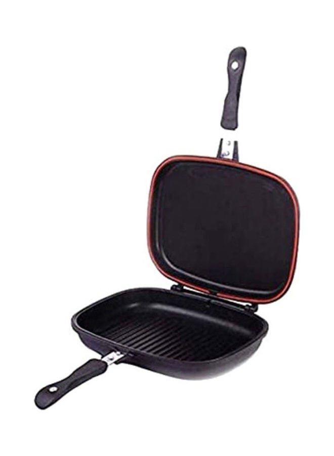 Double Sided Pressure Grill Pan Black 36cm