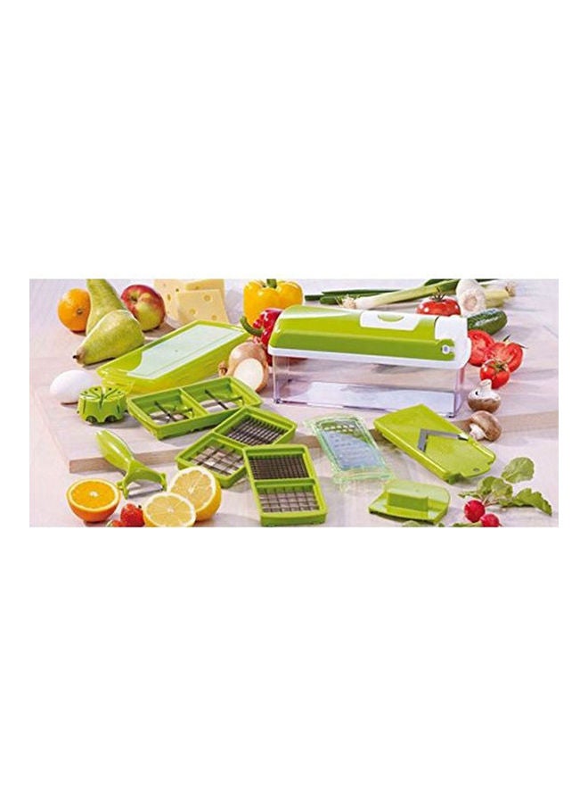 11-Piece Fruit And Vegetable Chopper And Slicer Set Green - Image 3