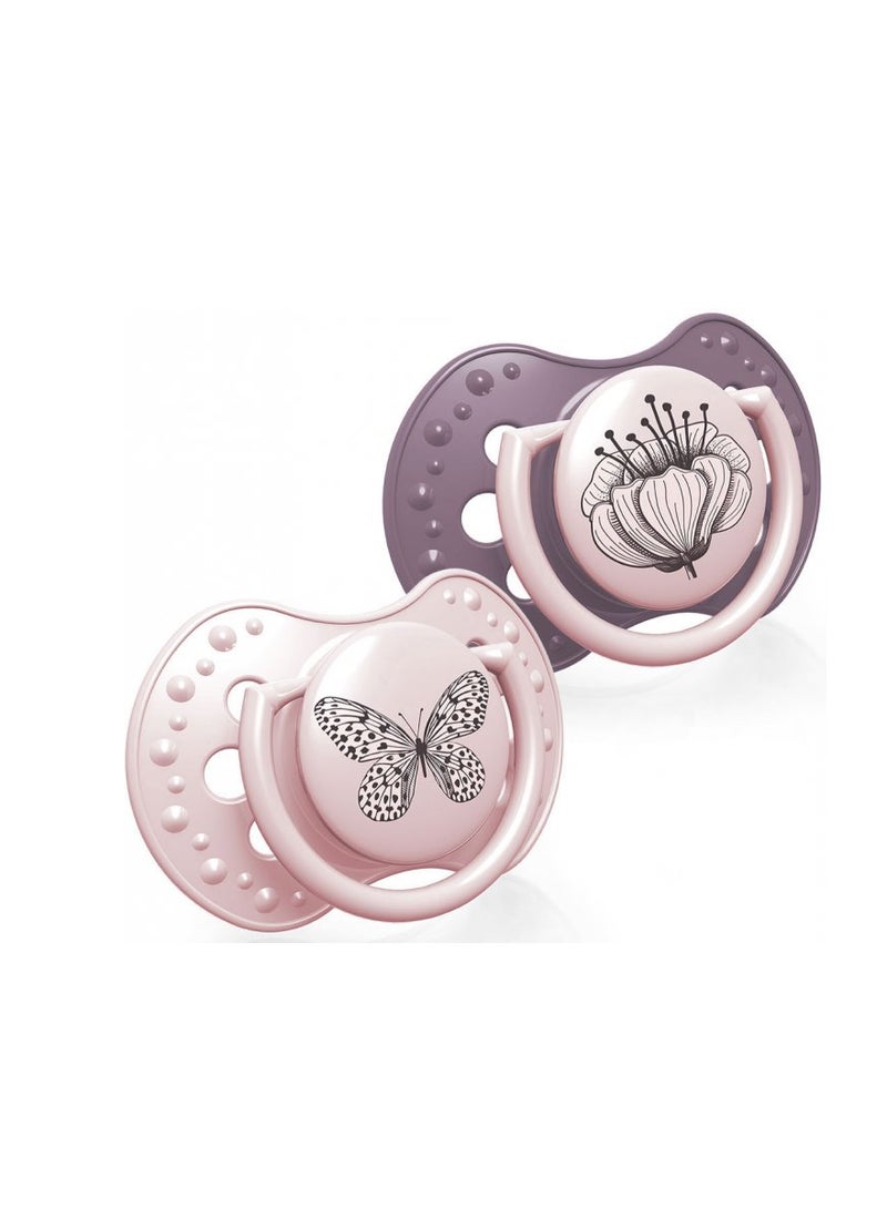 لوفي لهاية سيليكون ديناميكية من لوفي مقاس 3-6 شهور - قطعتين بوتانيك جيرل - Image 2