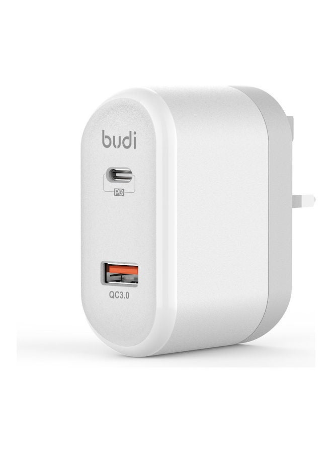 budi Dual Port Home Charger White  - Image 1