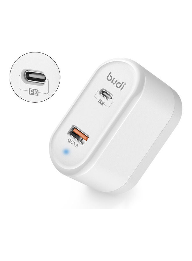 budi Dual Port Home Charger White  - Image 2