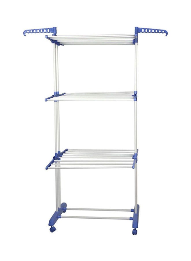 Three-Level Clothes Drying Rack White/Blue - Image 1
