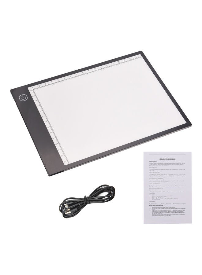 Generic A5 LED Ultra-Thin Drawing Board with Scale Black/White  - Image 2