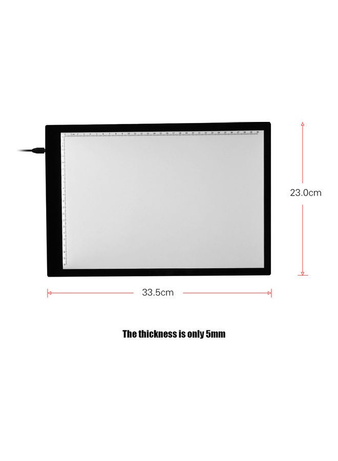 Generic A4 LED Light Ultra-Thin Drawing Board Black/White  - Image 2
