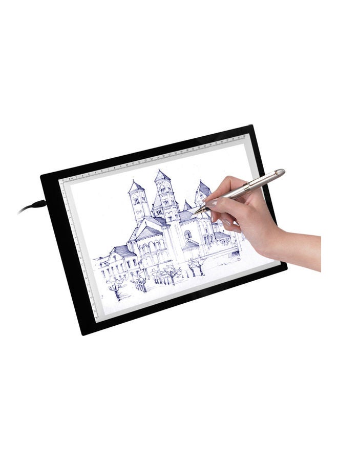 Generic A4 LED Light Ultra-Thin Drawing Board Black/White  - Image 1