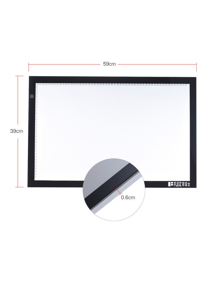 fleiz - A2 LED Light Box Drawing Tracing Tracer with Memory Function Black/White - Image 1