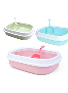 Generic Cat Litter Box Large With High Sides And Scooper Blue 47x39x13cm  - Image 2