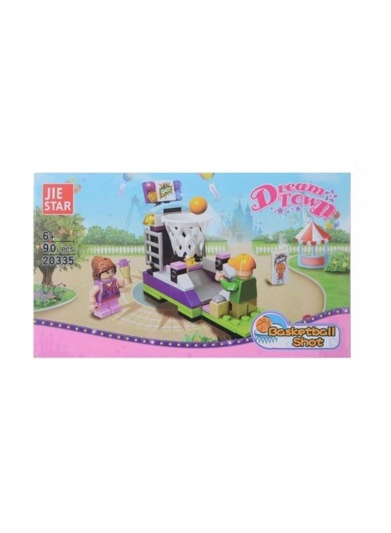 JIE STAR 90-Piece Dream Town Basketball Shot Building Blocks 3+ Years 