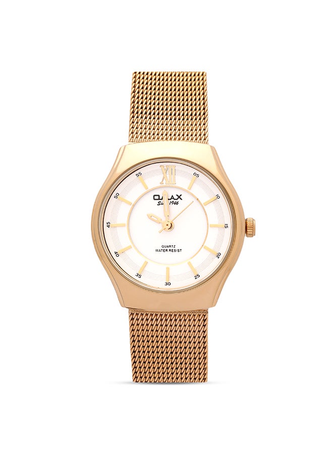 OMAX Men's Water Resistant Analog Watch 00SGM011Q008 - 42 mm - Gold - Image 1