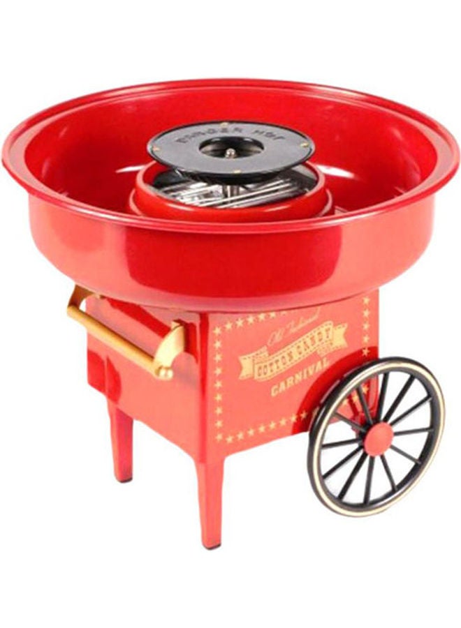 ماكينة صنع حلوى غزل البنات بقدرة 500 وات أحمر Portable Sizeسم