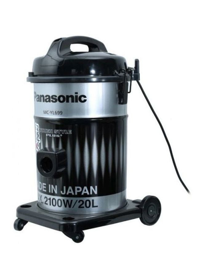 Panasonic Multi Purpose Drum Dust Bag Electric Wet Dry Vacuum Cleaner 20 L 2100 W MC-YL699 Silver/Black - Image 2