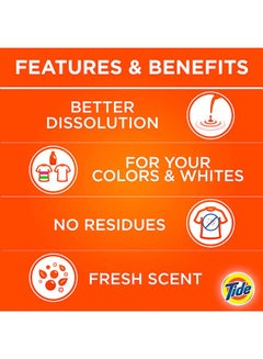 Tide Power Gel Laundry Detergent Clean And Fresh Scent 1.8L Pack of 4  - Image 2