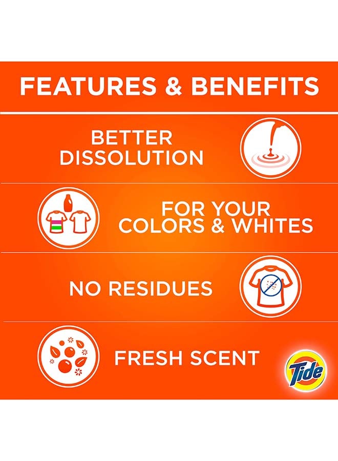 Tide Power Gel Laundry Detergent Clean And Fresh Scent 1.8L Pack of 4  - Image 2