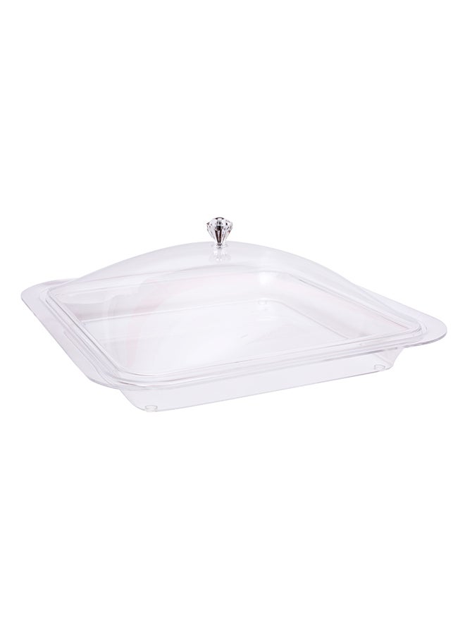 Square Shape Tray With Cover Clear 36x36x14.5cm - v1621255693/N47165722A_1