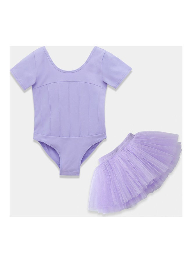 XiuWoo Short Sleeve Tutu Skirt Ballet Outfit Dress