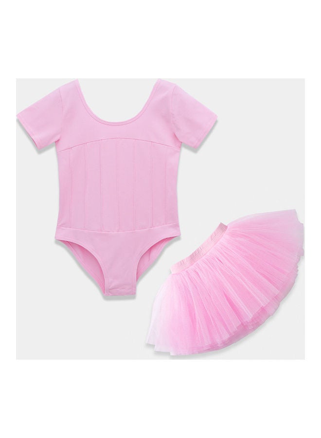 XiuWoo Short Sleeve Tutu Skirt Ballet Outfit Dress
