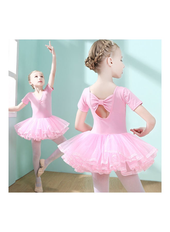XiuWoo - Short Sleeve Tutu Skirt Ballet Outfit Dress 110cm - Image 1