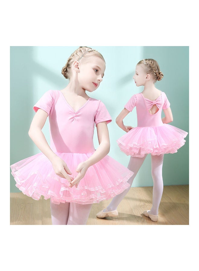 XiuWoo - Short Sleeve Tutu Skirt Ballet Outfit Dress 110cm - Image 1
