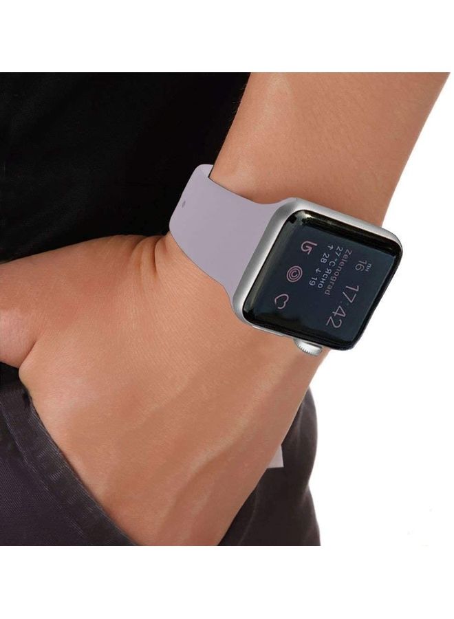 ICS Ultra-Soft Silicone Quick Release Sport Watch Strap Grey - Image 2