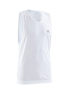 Round NeckSport Tops Crop-Top White