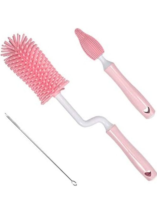 3-Piece Silicone Baby Bottle Cleaning Brush - Image 1