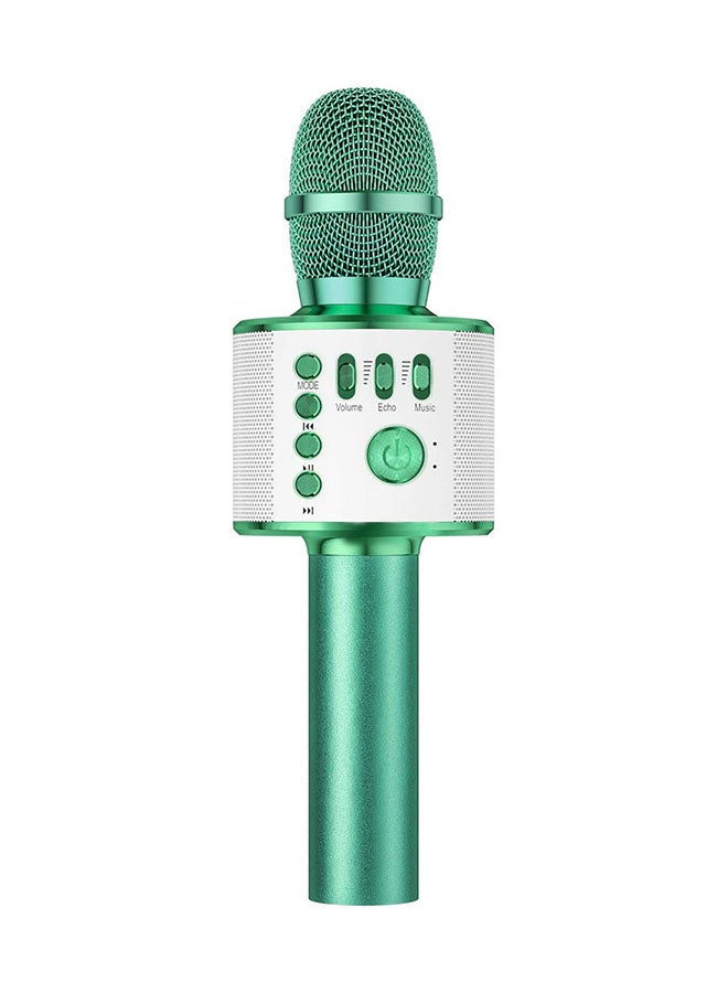Arabest Bluetooth Handheld Karaoke Microphone with Speaker ANY110 Green/White - Image 1
