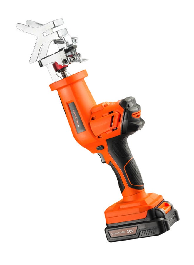 LAWAZIM 3-Piece Cordless Sabre Saw Kit With Case Orange/Black/Silver 11x41x22cm - Image 2